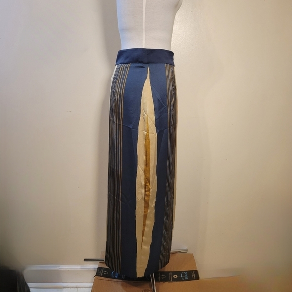 Foxiedox: Women's Small Striped Colorful Faux Wrap Maxi- length skirt - Picture 4 of 8